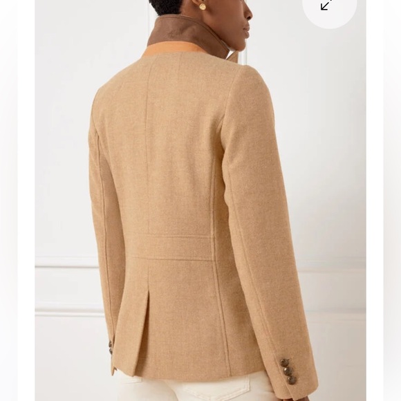NWT Talbots Classic Tan Shetland Wool Blend Two Button Blazer 18WP - Picture 16 of 16